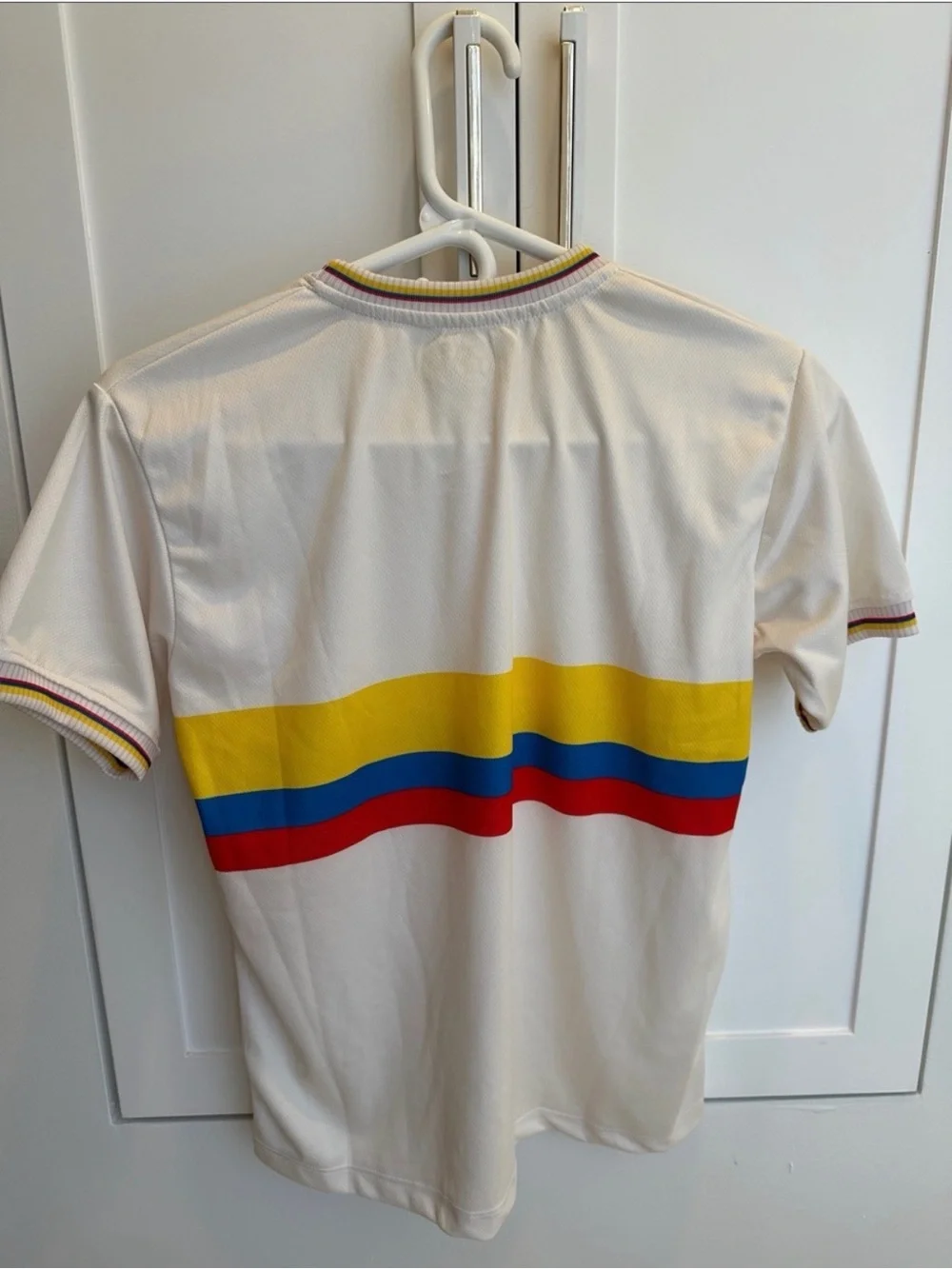 100 year anniversary Colombia Jersey in Cream. Colombian futbol jersey